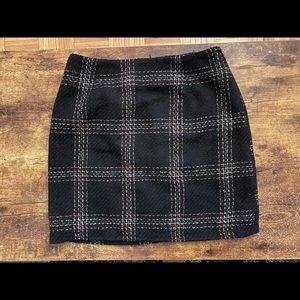 Checkered wool skirt